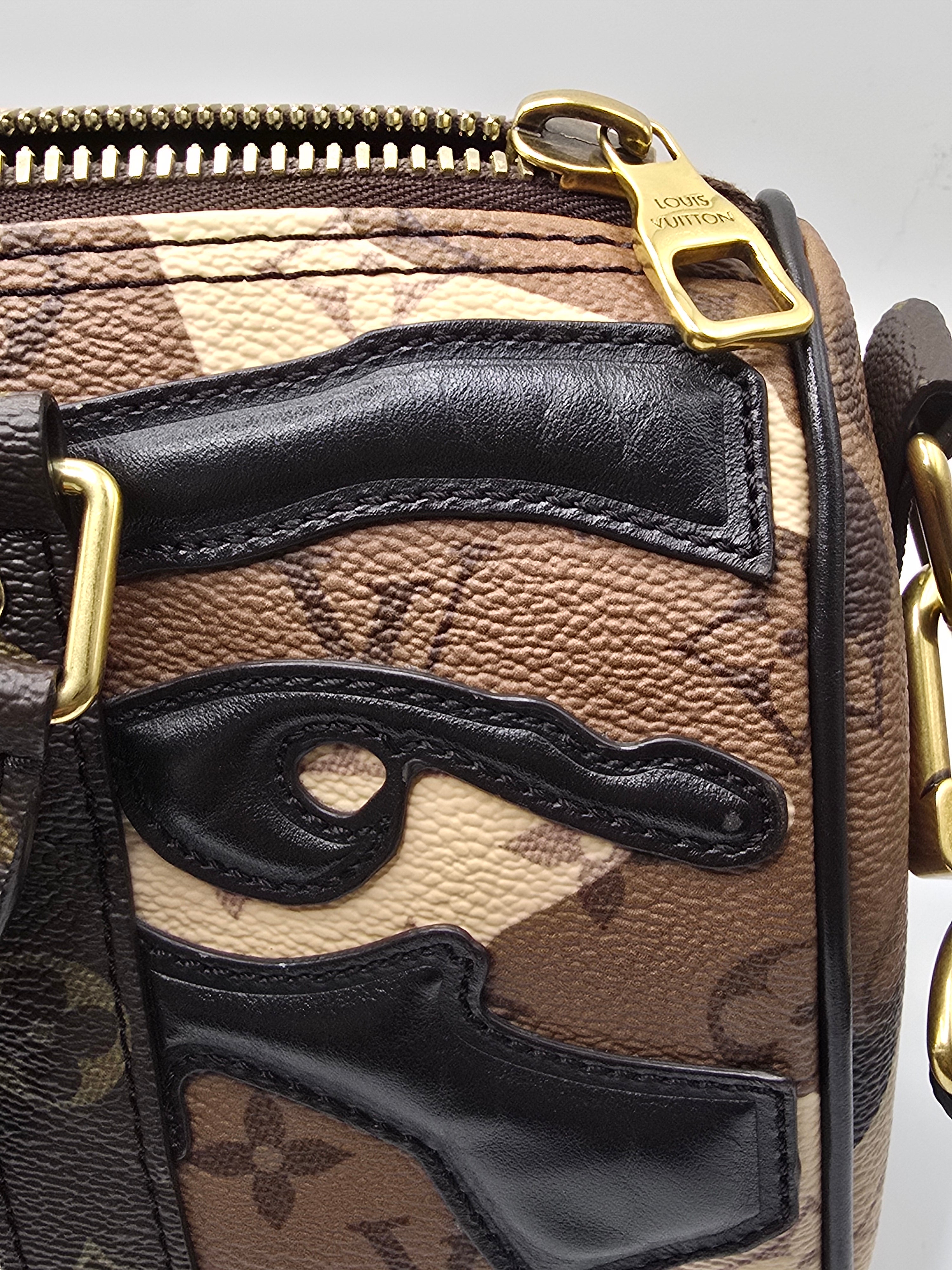 Louis Vuitton x Kid Super 2023 brown portrait keepall 25 bandouliere