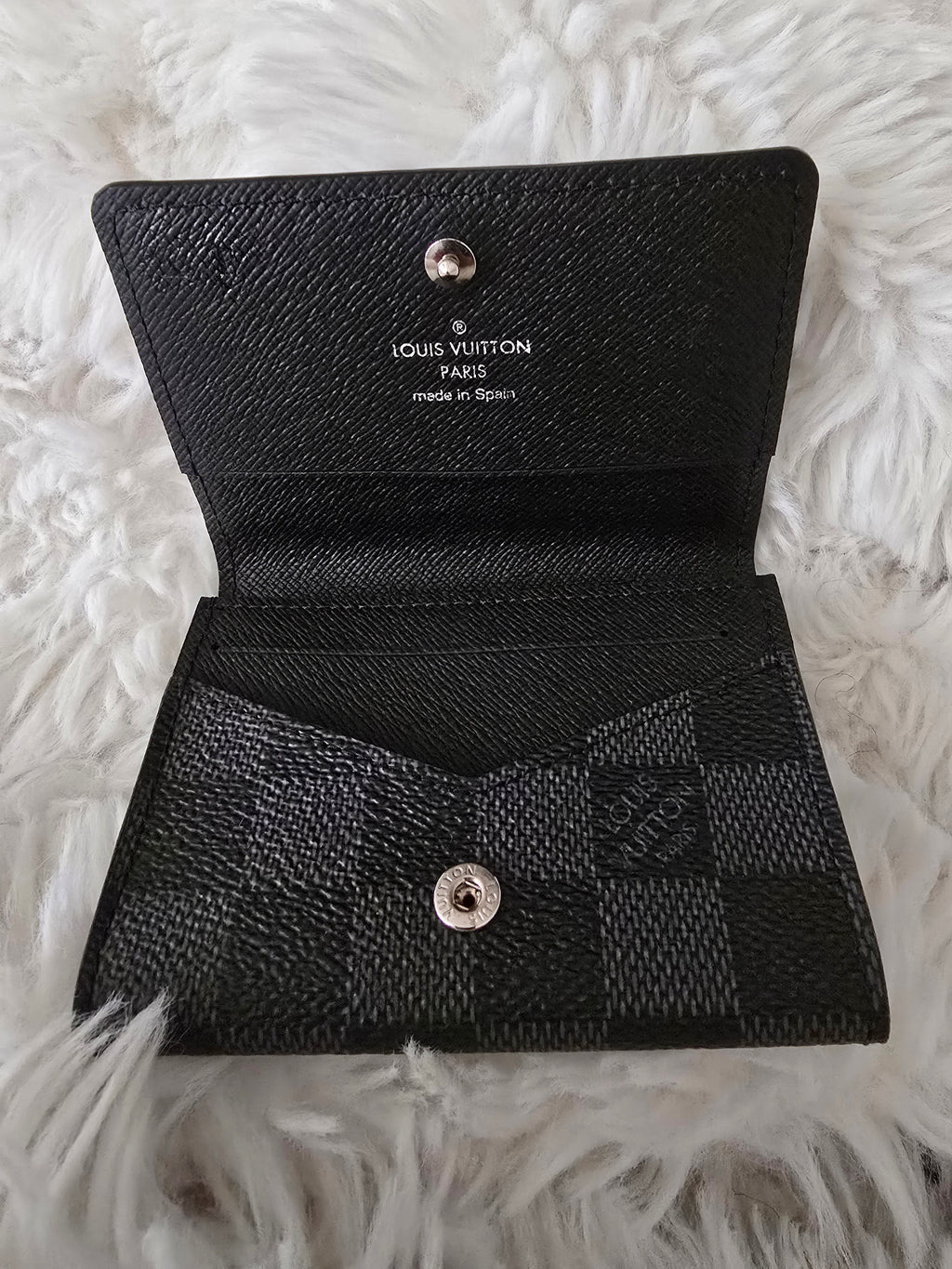 Louis Vuitton Damier Graphite Envelope pocket organizer card holder with COA