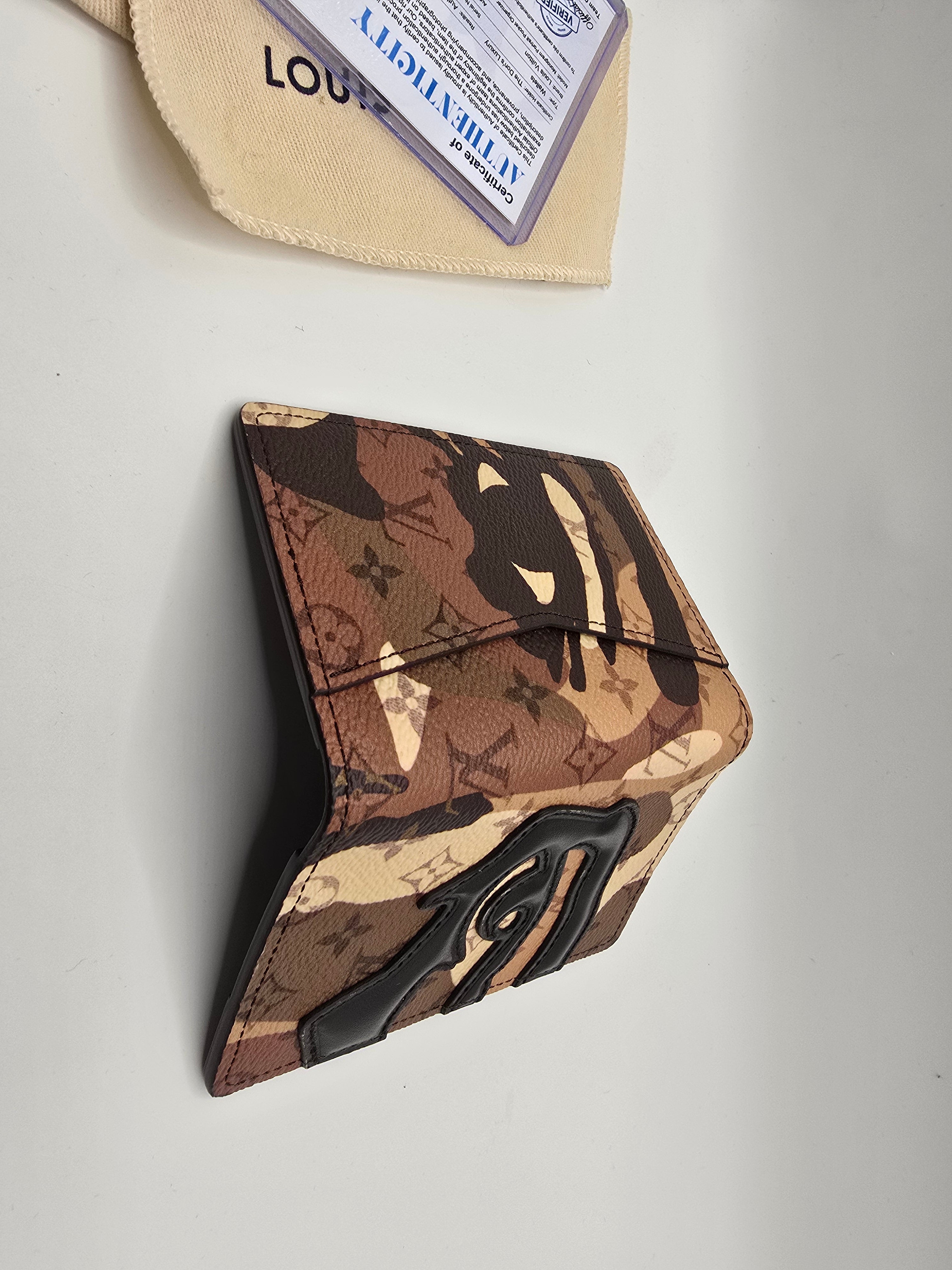 Louis Vuitton x Kid Super brown portrait pocket organizer card holder