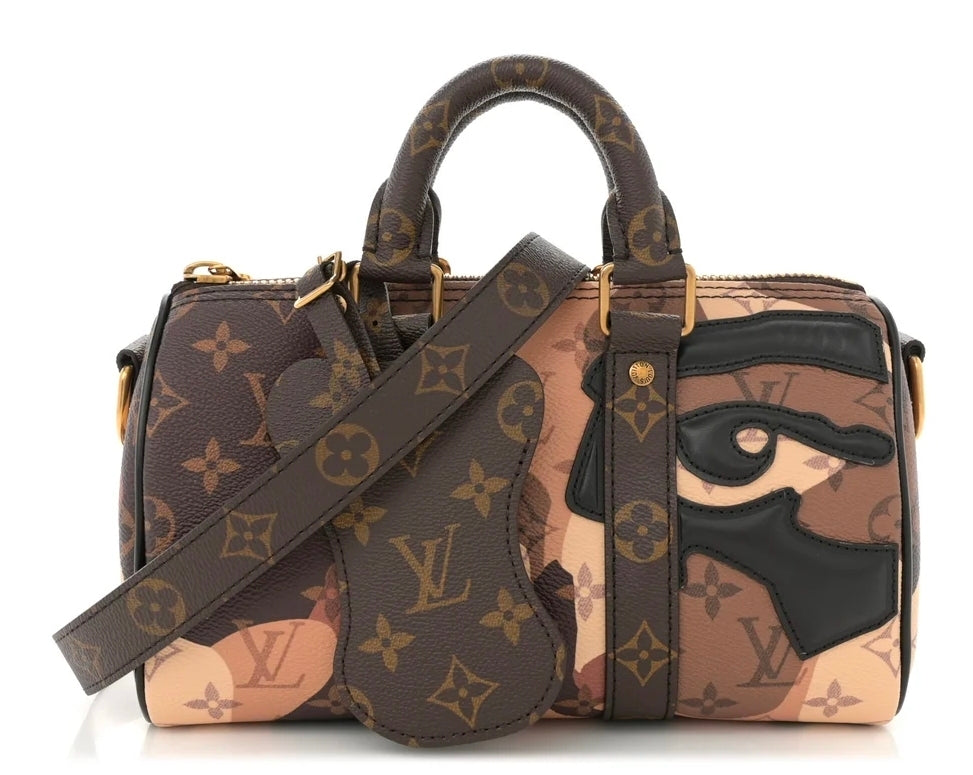 Louis Vuitton x Kid Super 2023 brown portrait keepall 25 bandouliere