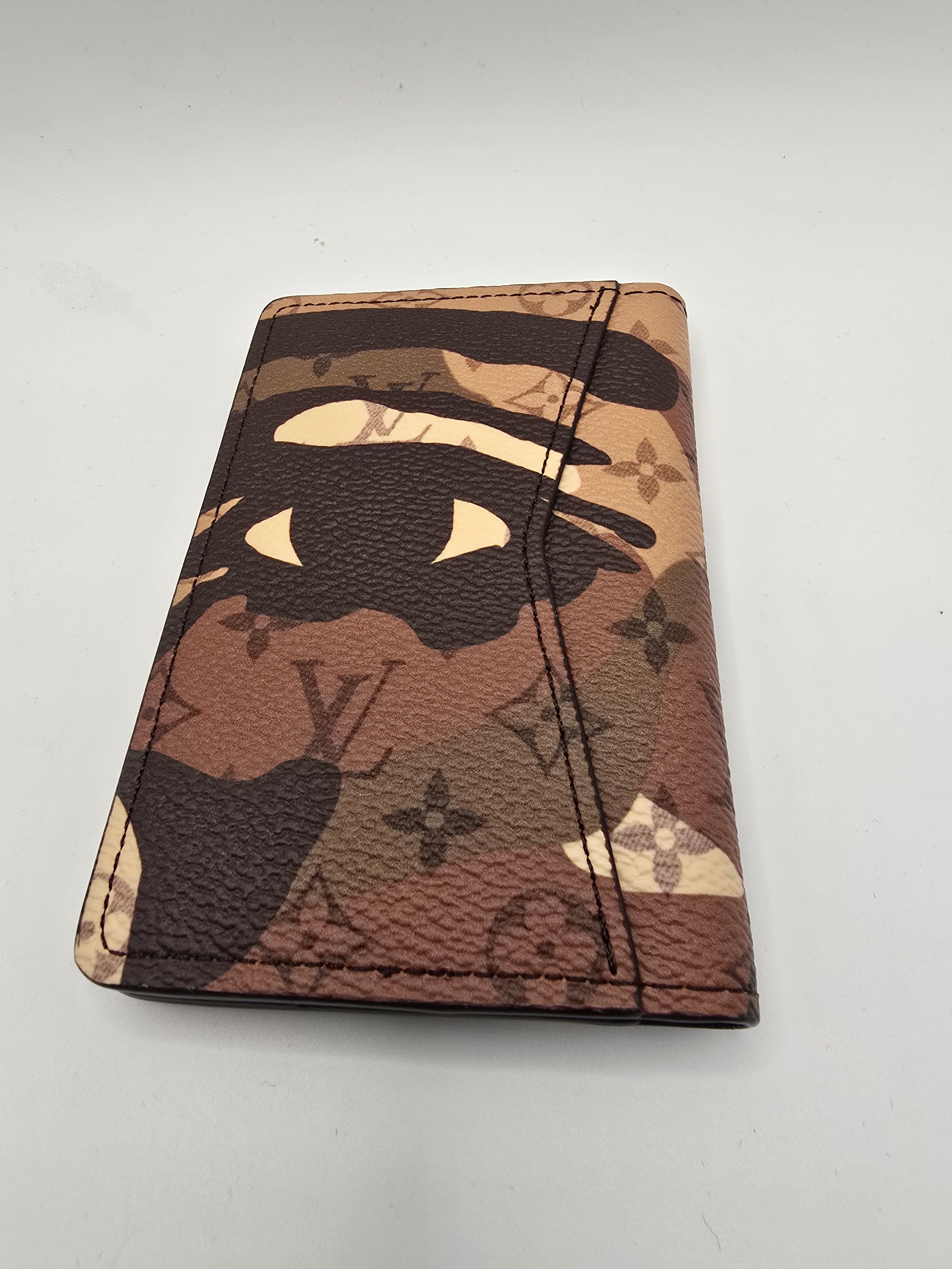 Louis Vuitton x Kid Super brown portrait pocket organizer card holder