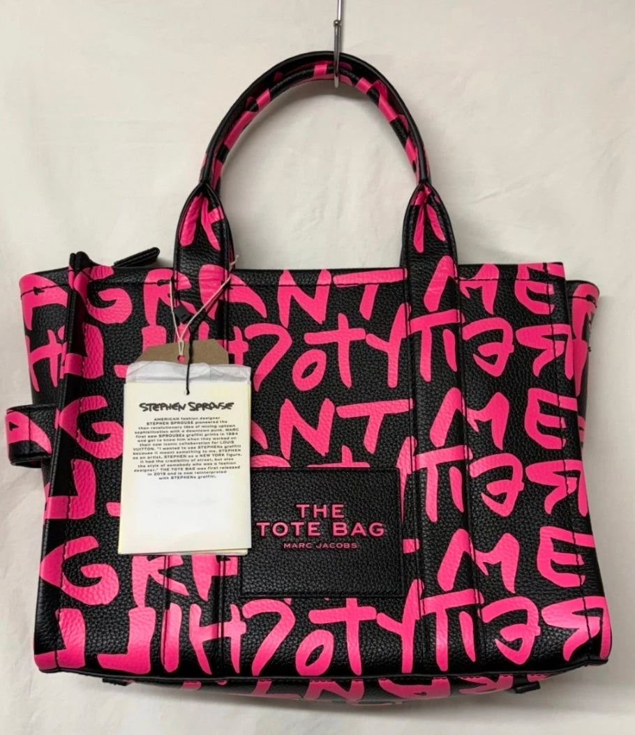 Marc Jacobs x Stephen Sprouse Pink Graffiti The Tote Bag Medium nwt