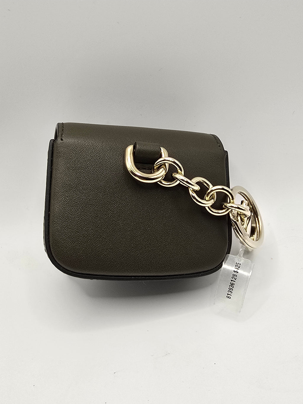 New Gucci Olive Green Leather Horsebit bag charm airpods case