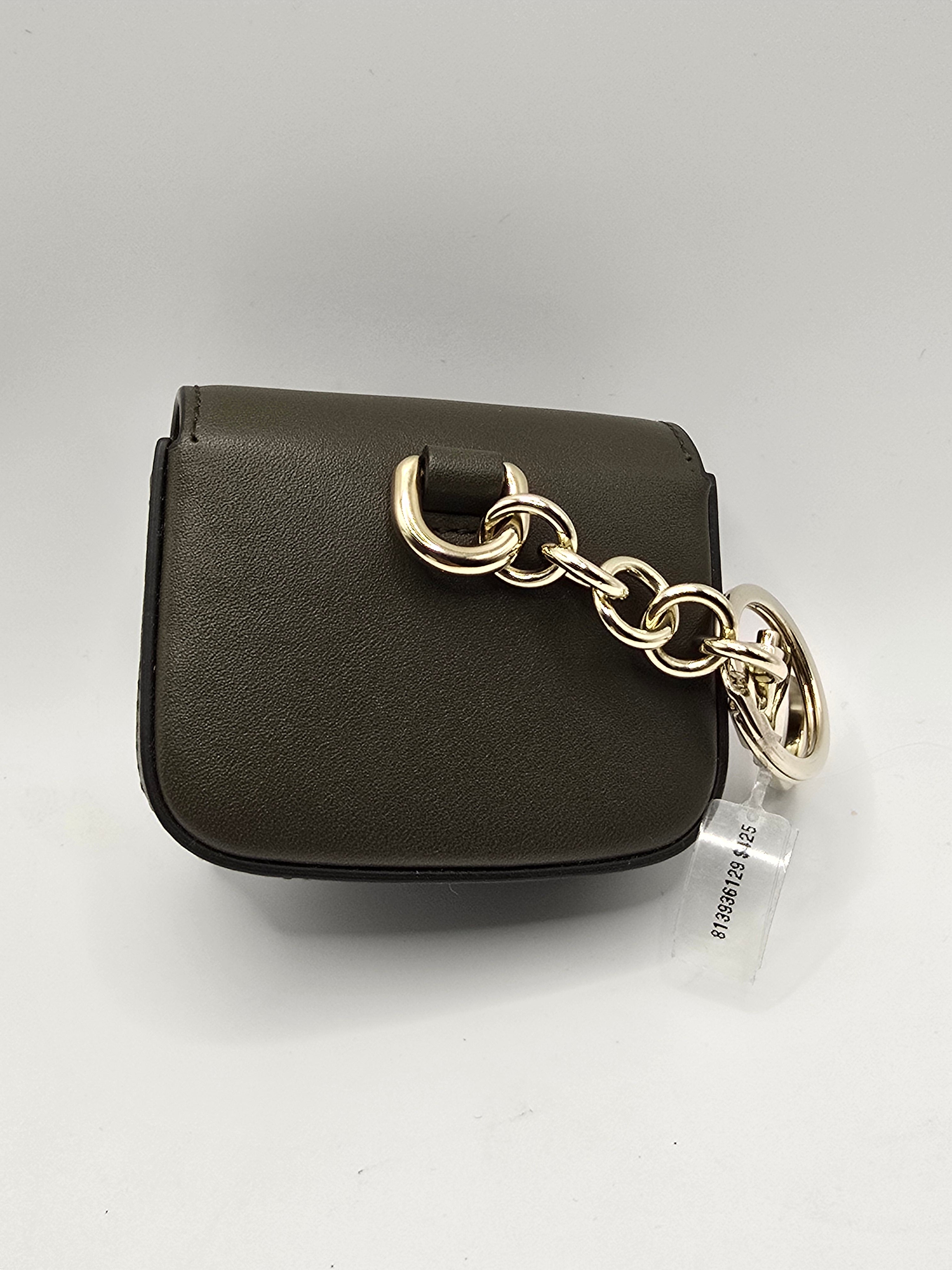 New Gucci Olive Green Leather Horsebit bag charm airpods case