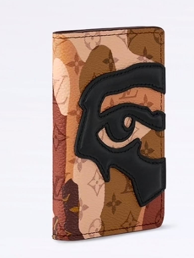 Louis Vuitton x Kid Super brown portrait pocket organizer card holder
